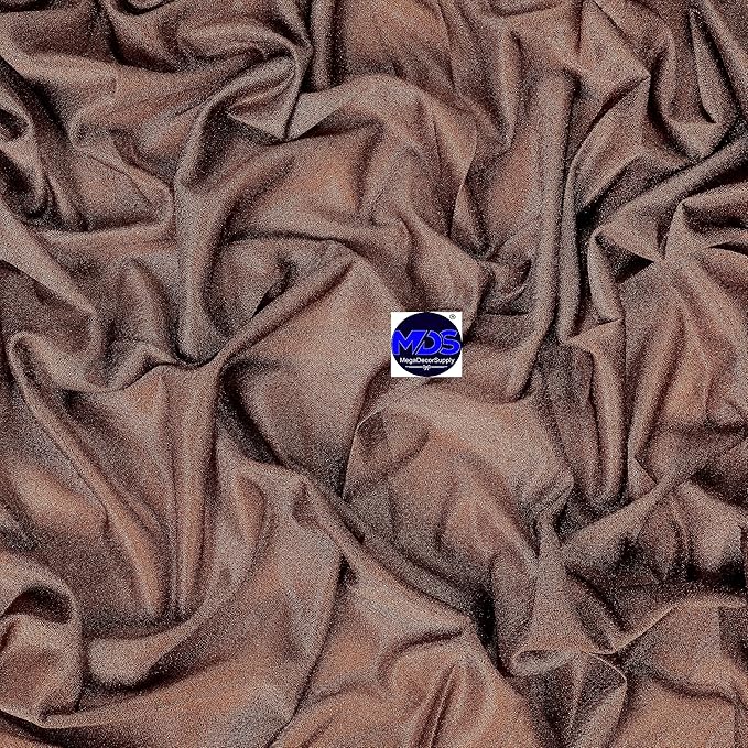 MDS Halloween Chiffon Draping Fabric - 2 Panel, 30" Wide x 20ft Long - Sheer Spooky Arbor & Canopy Drapery for Haunted House Backdrops, Party Ceilings, DIY Costumes & Themed Events - Mocha