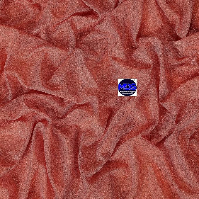 MDS Halloween Chiffon Draping Fabric - 1 Panel, 30" Wide x 20ft Long - Sheer Spooky Arbor & Canopy Drapery for Haunted House Backdrops, Party Ceilings, DIY Costumes & Themed Events - Terracotta