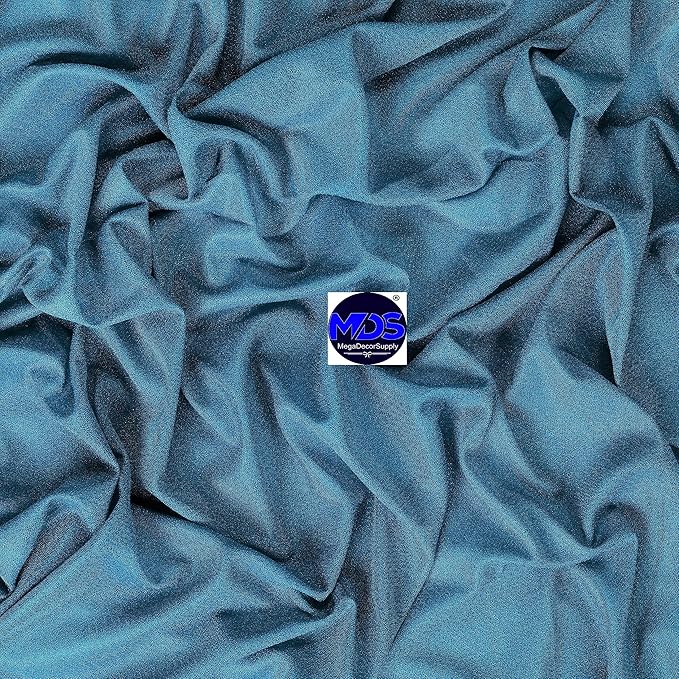 MDS Halloween Chiffon Draping Fabric - 2 Panel, 30" Wide x 100ft Long - Sheer Spooky Arbor & Canopy Drapery for Haunted House Backdrops, Party Ceilings, DIY Costumes & Themed Events - Dark Teal