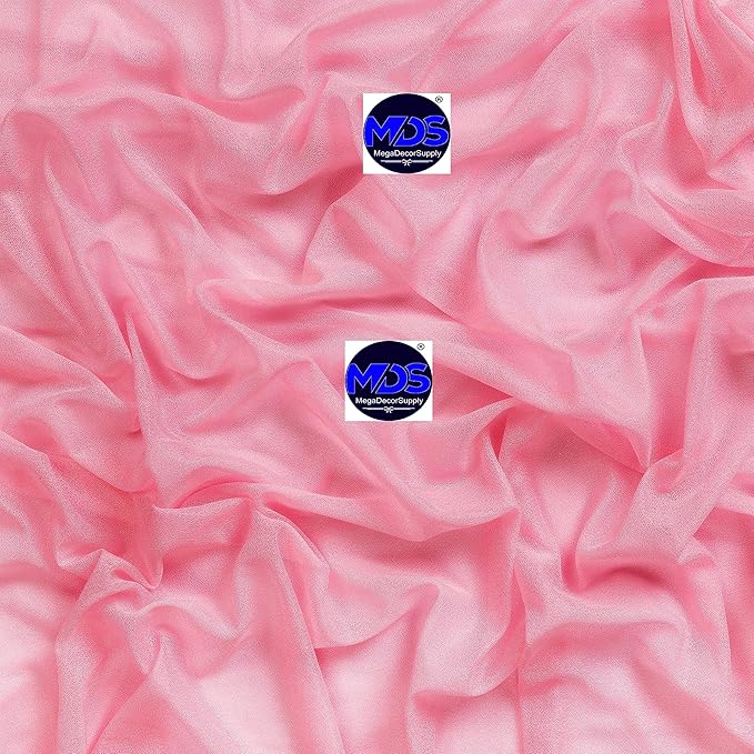 MDS Halloween Chiffon Draping Fabric - 2 Panel, 30" Wide x 75ft Long - Sheer Spooky Arbor & Canopy Drapery for Haunted House Backdrops, Party Ceilings, DIY Costumes & Themed Events - Coral