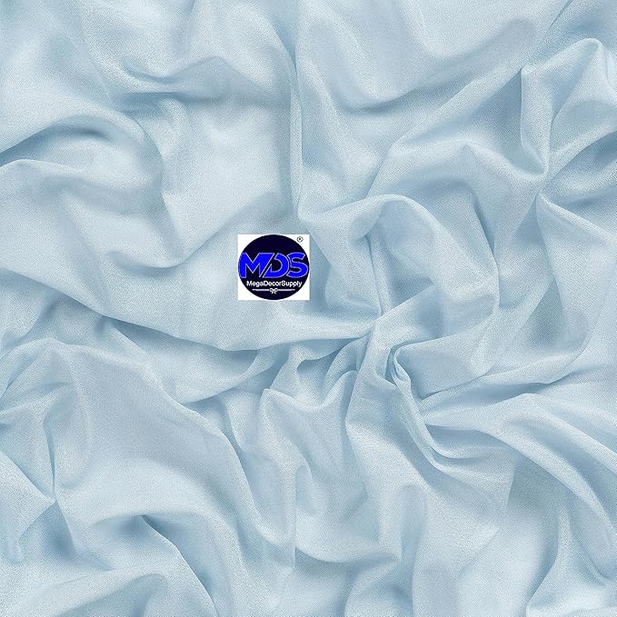 MDS Halloween Chiffon Draping Fabric - 1 Panel, 30" Wide x 50ft Long - Sheer Spooky Arbor & Canopy Drapery for Haunted House Backdrops, Party Ceilings, DIY Costumes & Themed Events - Baby Blue