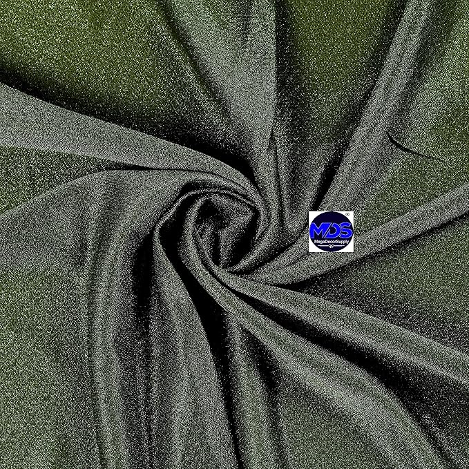 MDS Halloween Chiffon Draping Fabric - 1 Panel, 30" Wide x 40ft Long - Sheer Spooky Arbor & Canopy Drapery for Haunted House Backdrops, Party Ceilings, DIY Costumes & Themed Events - Olive Green