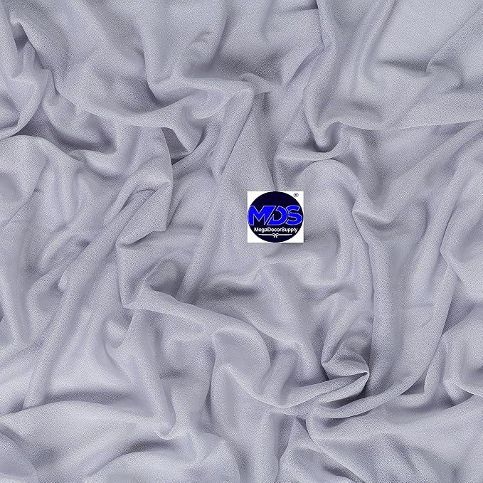 MDS Halloween Chiffon Draping Fabric - 1 Panel, 30" Wide x 40ft Long - Sheer Spooky Arbor & Canopy Drapery for Haunted House Backdrops, Party Ceilings, DIY Costumes & Themed Events - Cool Gray