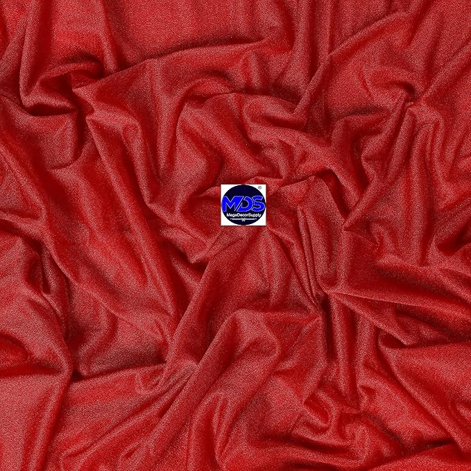 MDS Halloween Chiffon Draping Fabric - 2 Panel, 30" Wide x 100ft Long - Sheer Spooky Arbor & Canopy Drapery for Haunted House Backdrops, Party Ceilings, DIY Costumes & Themed Events - Red